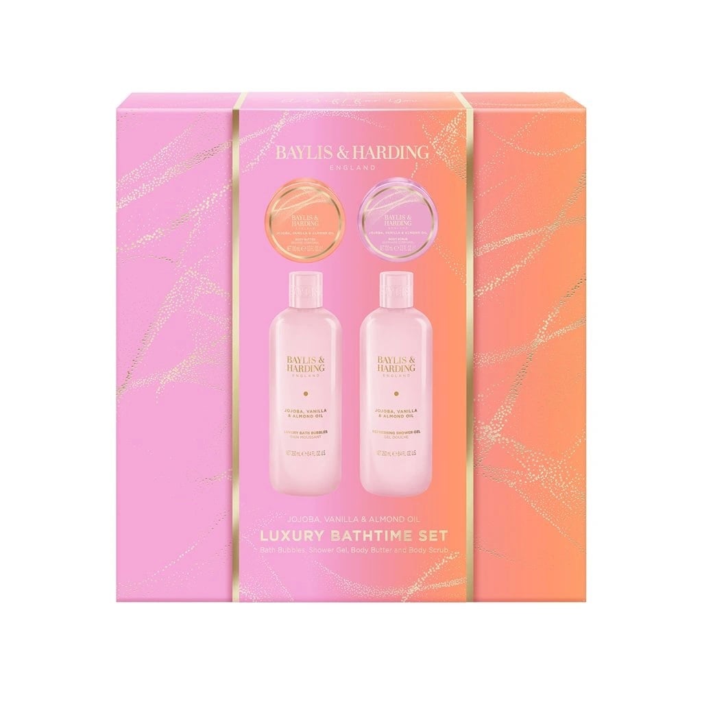 Jojoba, Vanilla & Almond Oil Indulgent Body Pamper Gift Set 4 PCS