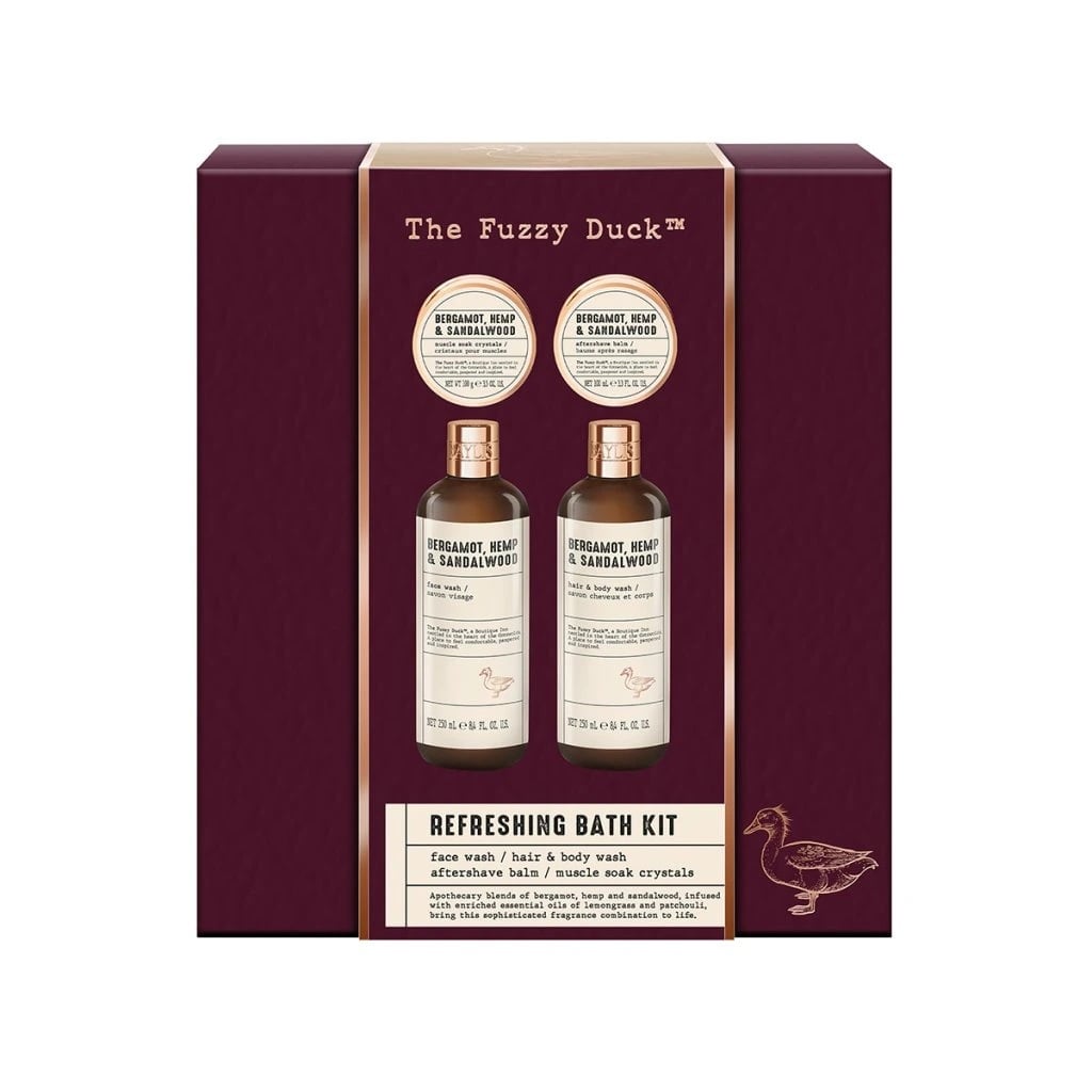 Bergamot, Hemp & Sandalwood Body, Hair and Skin Care Set 4 PCS